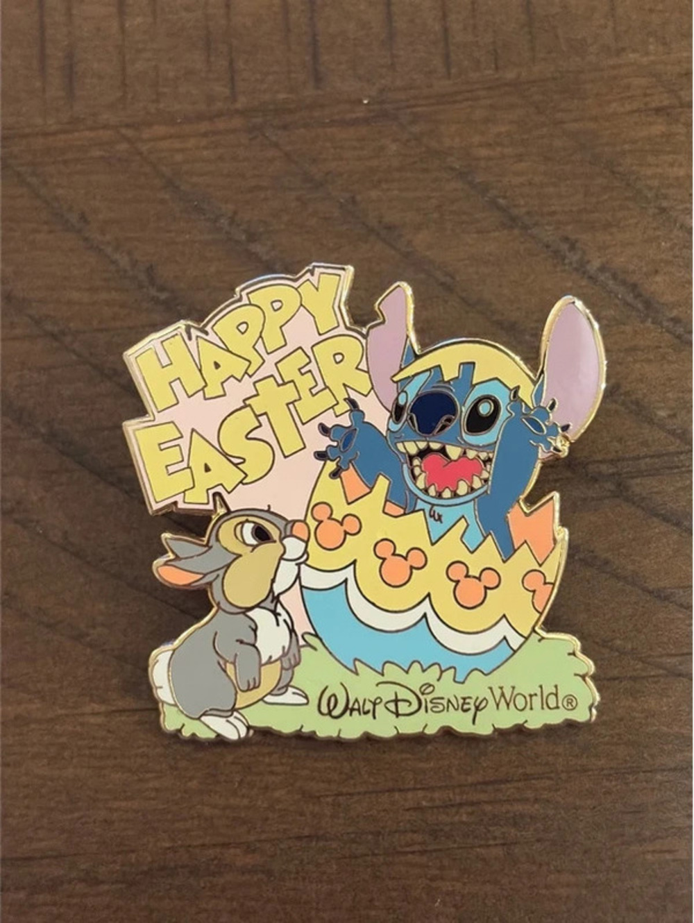 Disney WDW 2004 Stitch & Thumper Happy Easter Pink Variation Pin PP31458